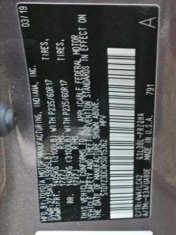 Used 2019 Toyota Sienna XLE FWD image 16