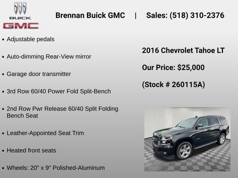 Used 2016 Chevrolet Tahoe LT w/ Luxury Package AWD/4WD image 36