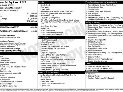 Certified 2024 Chevrolet Equinox LT w/ LPO, Floor Liner Package AWD/4WD image 9
