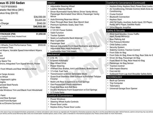 Used 2015 Lexus IS 250 w/ Premium Package image 28