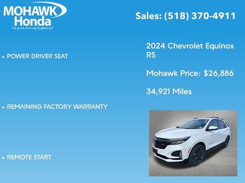 Used 2024 Chevrolet Equinox RS w/ RS Leather Package image 14