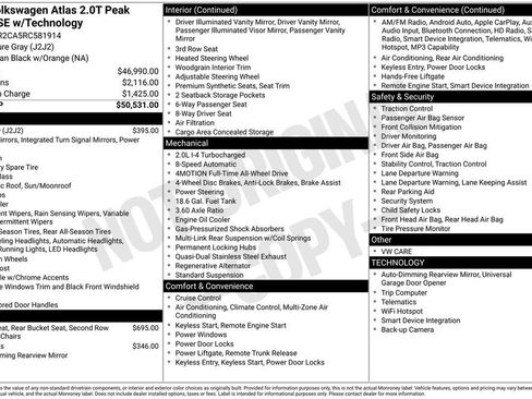 Used 2024 Volkswagen Atlas Peak Edition SE AWD/4WD image 5