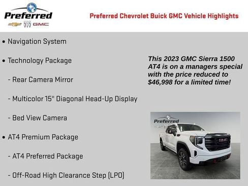 Certified 2023 GMC Sierra 1500 AT4 w/ AT4 Premium Package image 2