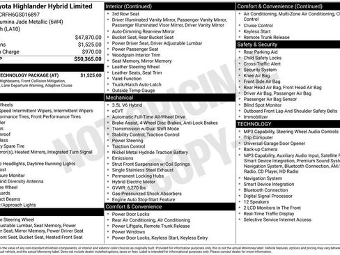 Used 2016 Toyota Highlander Limited w/ Driver Technology Package AWD/4WD image 31