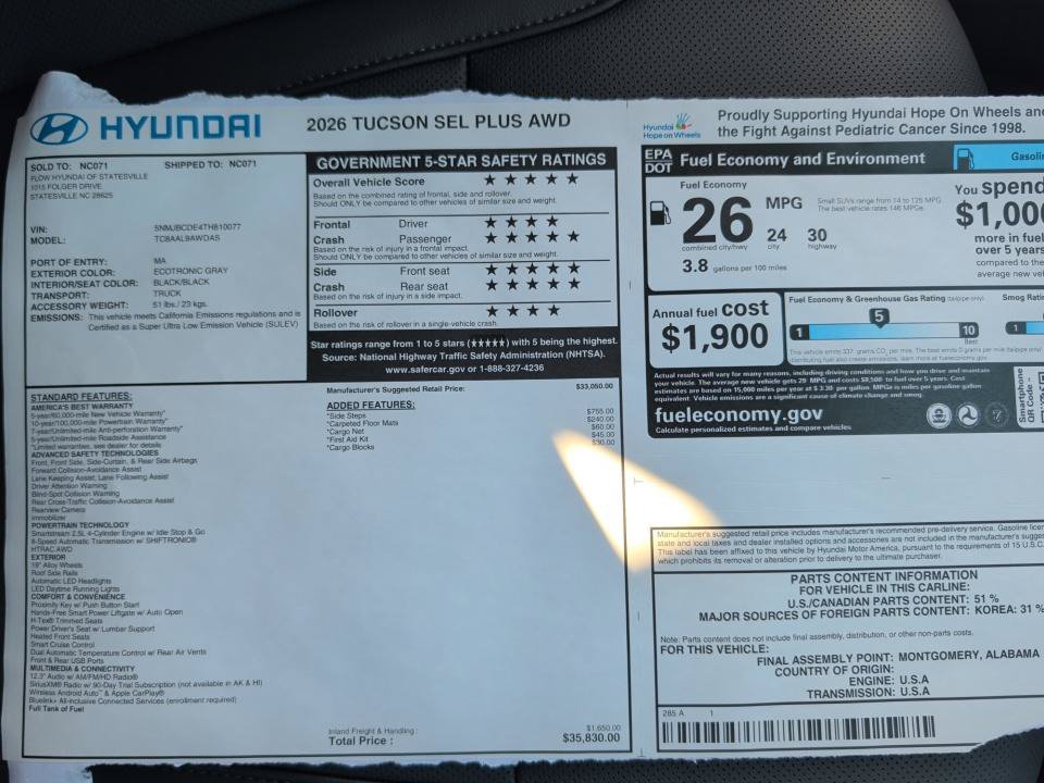 New 2026 Hyundai Tucson SEL Plus AWD/4WD image 33