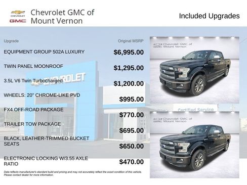 Used 2015 Ford F150 Lariat w/ Equipment Group 502A Luxury AWD/4WD image 6