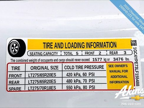 Used 2020 Chevrolet Silverado 2500 LTZ w/ LTZ Convenience Package AWD/4WD image 18