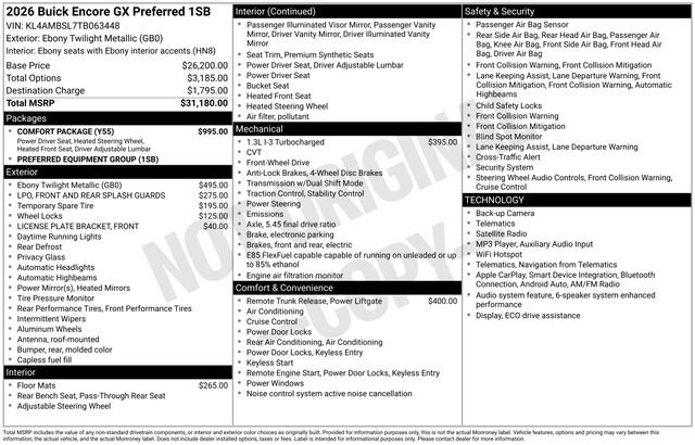 Certified 2026 Buick Encore GX Preferred w/ Comfort Package FWD image 24