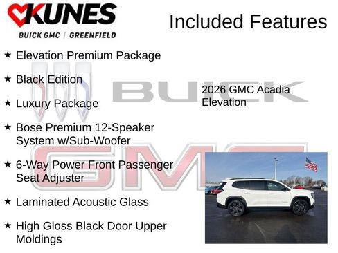New 2026 GMC Acadia Elevation w/ Black Edition image 3