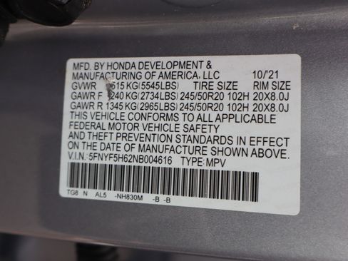 Used 2022 Honda Pilot Touring image 47