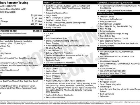 Used 2022 Subaru Forester Touring w/ Popular Package #3 AWD/4WD image 3