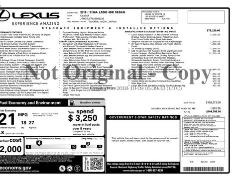 Used 2018 Lexus LS 500 AWD w/ Luxury Package image 62