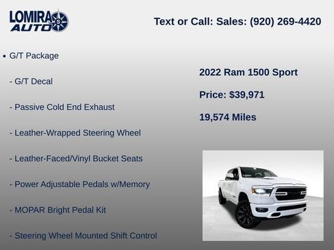 Used 2022 RAM 1500 Sport w/ G/T Package AWD/4WD image 27
