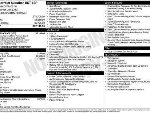 New 2026 Chevrolet Suburban RST w/ Comfort Package AWD/4WD image 46