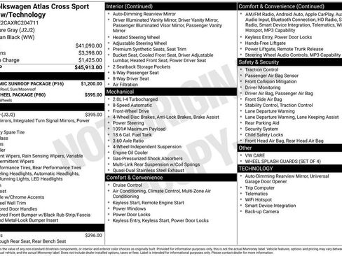Used 2024 Volkswagen Atlas Cross Sport SE w/ Panoramic Sunroof Package FWD image 9