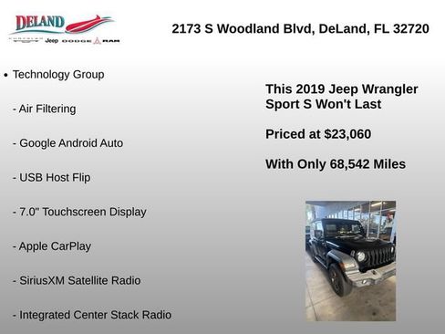 Used 2019 Jeep Wrangler Sport AWD/4WD image 13