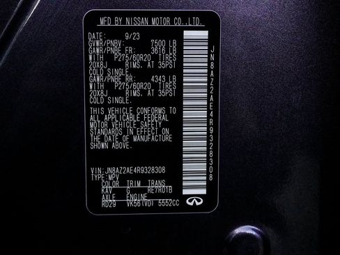 Used 2024 INFINITI QX80 Luxe image 42