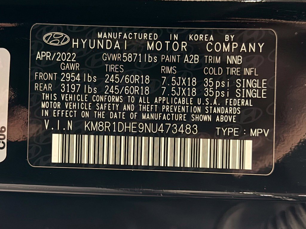 Certified 2022 Hyundai Palisade SE w/ Cargo Package AWD/4WD image 27