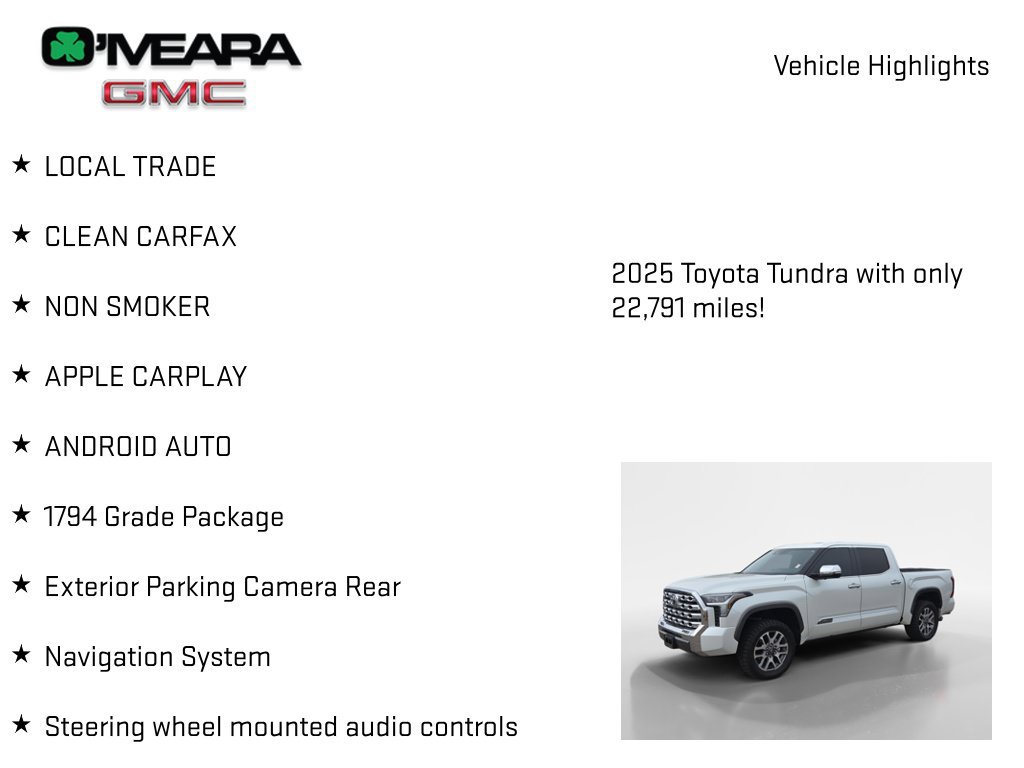Used 2025 Toyota Tundra 1794 Edition AWD/4WD image 8