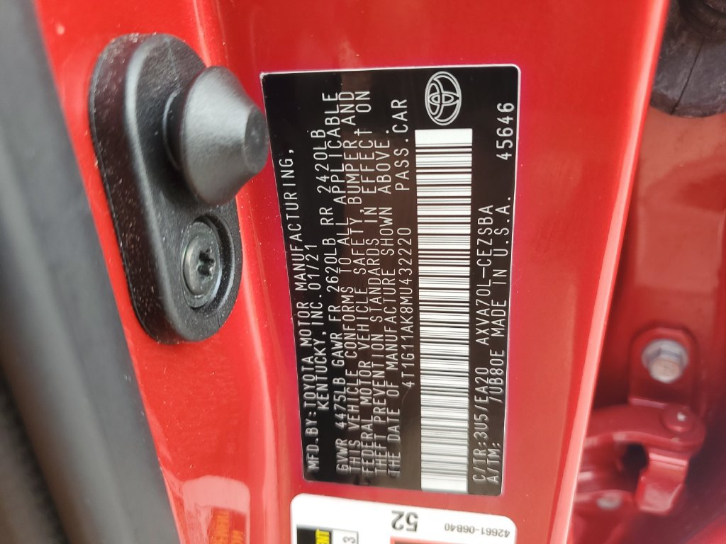 Certified 2021 Toyota Camry SE FWD image 26