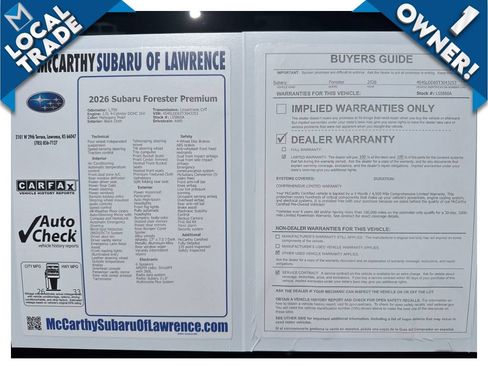 Certified 2026 Subaru Forester Premium w/ Base/Premium Plus Package AWD/4WD image 8