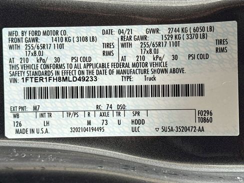 Used 2021 Ford Ranger XLT w/ Equipment Group 301A Mid image 27