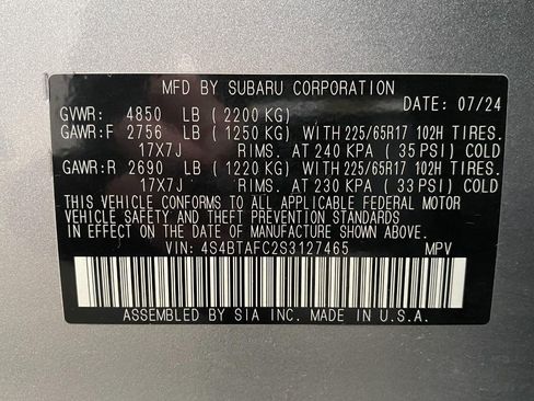 Used 2025 Subaru Outback Premium w/ Popular Package #1A AWD/4WD image 65