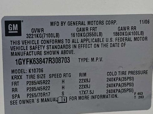 Used 2007 Cadillac Escalade AWD w/ Information Package image 12