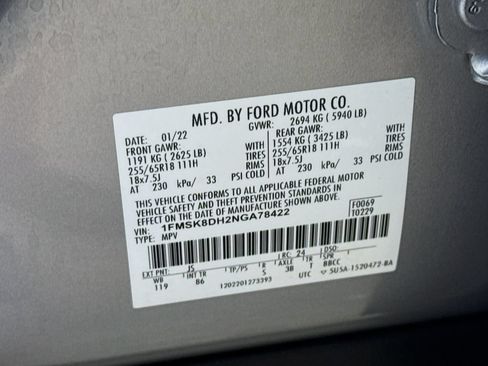 Used 2022 Ford Explorer XLT AWD/4WD image 33