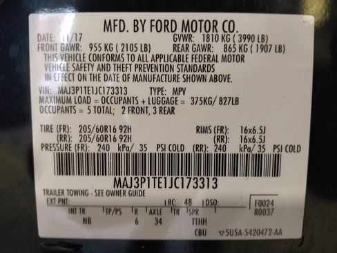 Used 2018 Ford EcoSport SE w/ SE Convenience Package FWD image 33