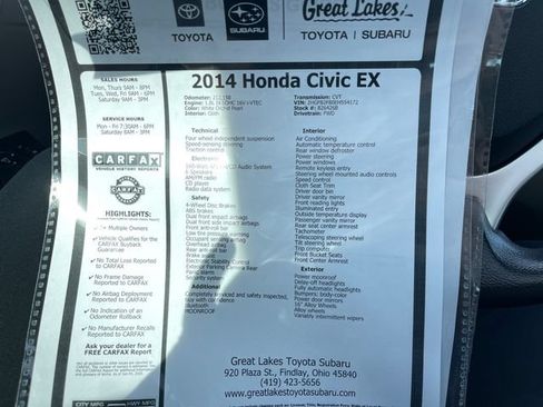 Used 2014 Honda Civic EX image 27
