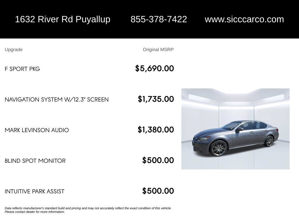 Used 2013 Lexus GS 350 w/ F Sport Pkg RWD image 5