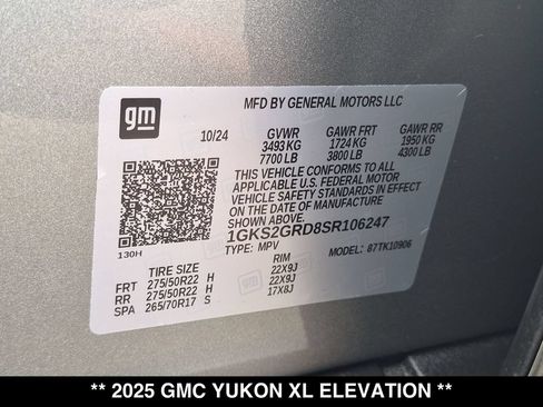Used 2025 GMC Yukon XL Elevation w/ LPO, Floor Liner Package AWD/4WD image 29