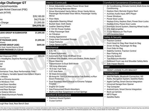 Used 2023 Dodge Challenger GT w/ Blacktop Package image 2