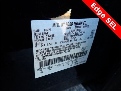 Used 2024 Ford Edge SEL image 21