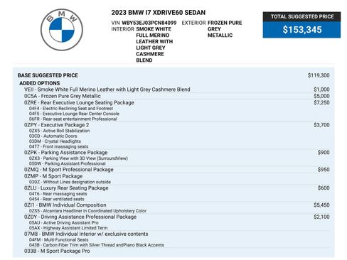 Used 2023 BMW i7 xDrive60 AWD/4WD image 80