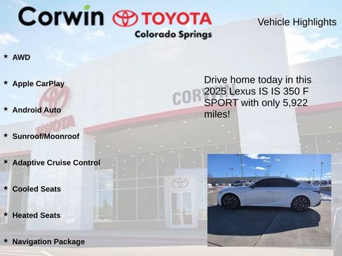 Used 2025 Lexus IS 350 F Sport image 6