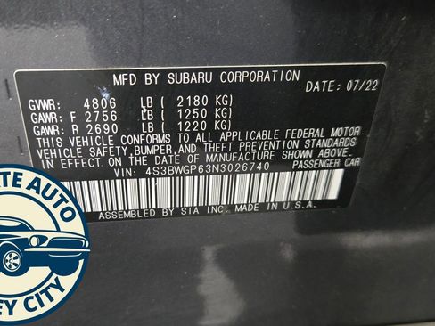 Used 2022 Subaru Legacy Touring XT w/ Tech Package 3 image 23