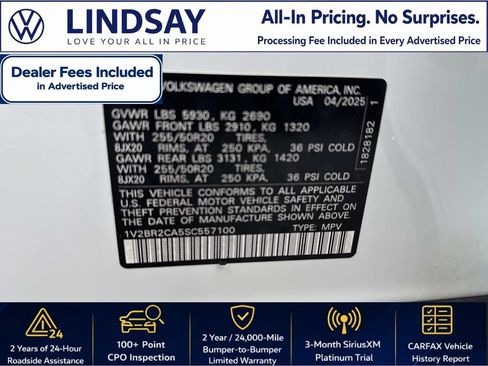 Certified 2025 Volkswagen Atlas SEL AWD/4WD image 27