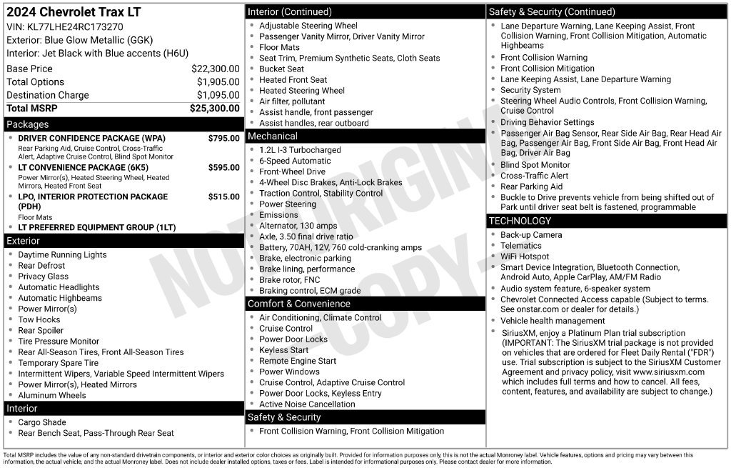 Certified 2024 Chevrolet Trax LT w/ Driver Confidence Package FWD image 32