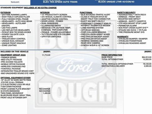 New 2025 Ford F150 Tremor w/ Equipment Group 402A High image 2