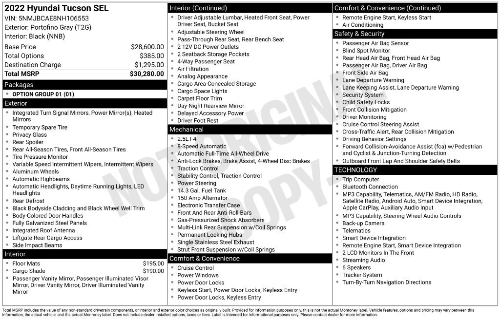 Certified 2022 Hyundai Tucson SEL AWD/4WD image 16