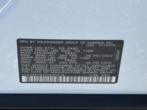 Used 2026 Volkswagen Atlas SE FWD image 38