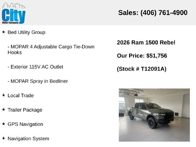Used 2026 RAM 1500 Rebel w/ Bed Utility Group AWD/4WD image 18
