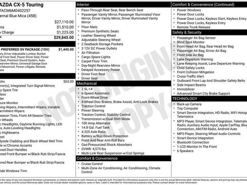 Used 2021 MAZDA CX-5 Touring w/ Touring Preferred SV Package FWD image 3