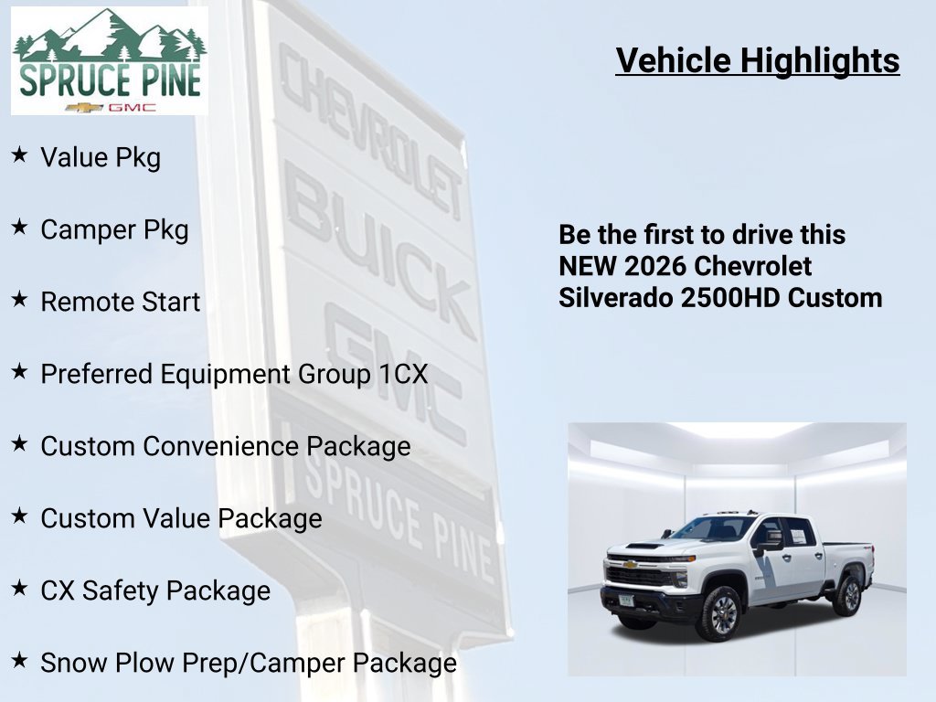 New 2026 Chevrolet Silverado 2500 Custom w/ Custom Value Package AWD/4WD image 5