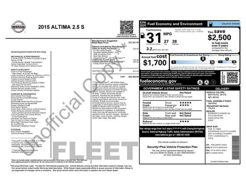 Used 2015 Nissan Altima 2.5 S w/ Power Driver Seat Package image 9