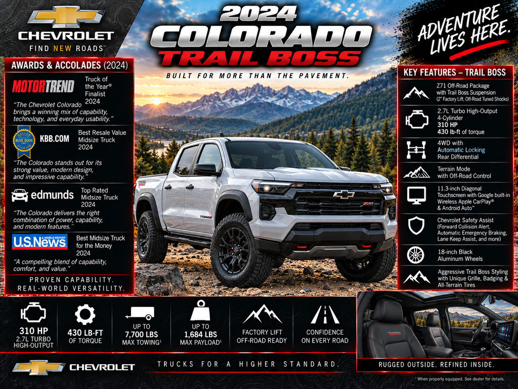 Used 2024 Chevrolet Colorado Trail Boss AWD/4WD image 2