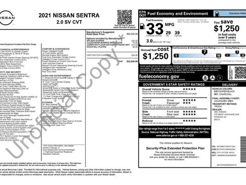 Used 2021 Nissan Sentra SV FWD image 3