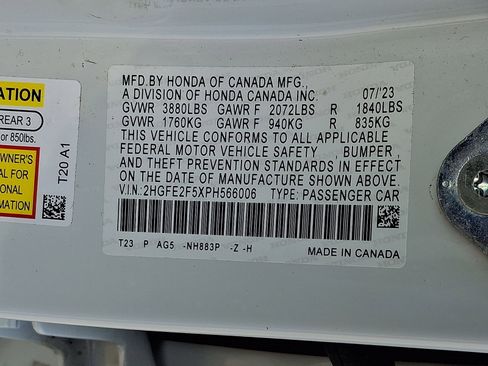 Certified 2023 Honda Civic Sport image 4